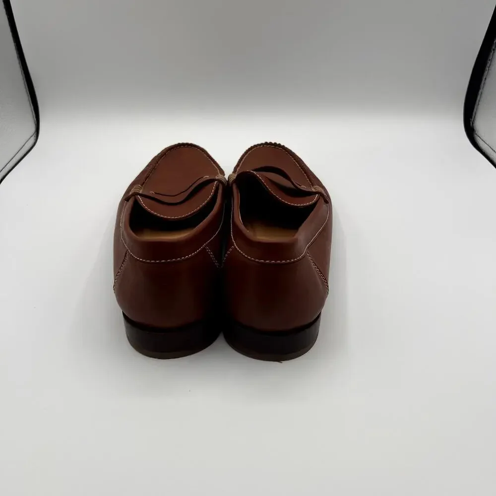 BAILEY'S Brown Leather Penny Loafers Mens Shoes